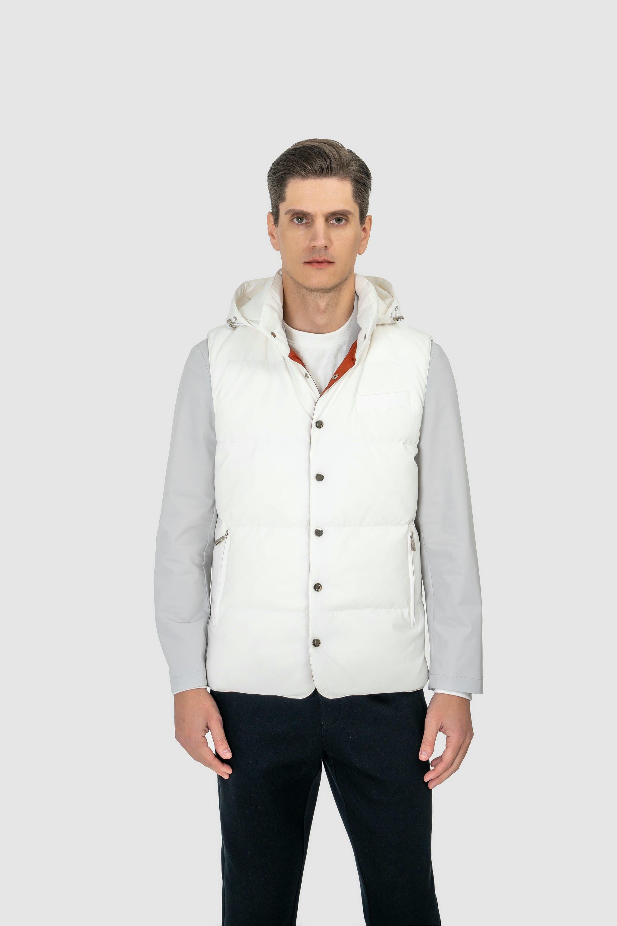 MTM White Goose Down Vest