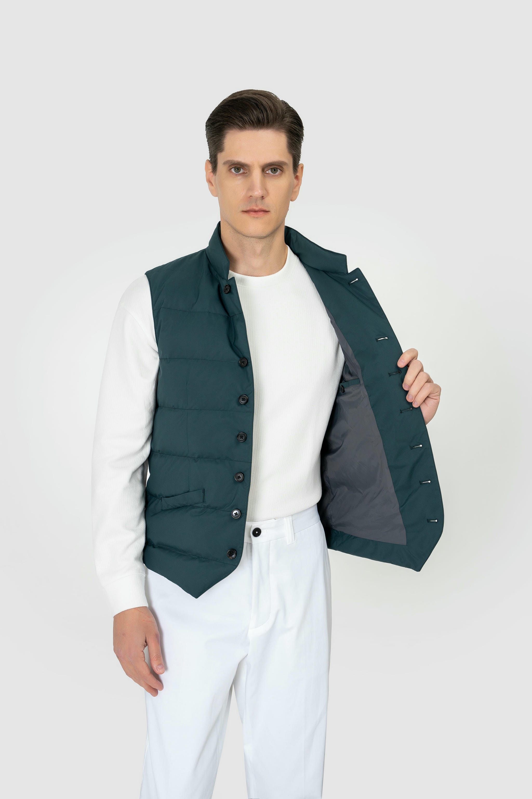 MTM White Goose Down Vest